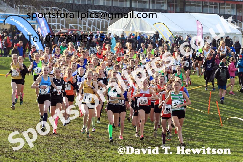 Girls under-15s 2022 Northern Cross Country Champs., Pontefract. Photo: David T. Hewitson/Sports for All Pics